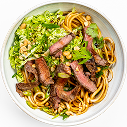 Steak Noodle Bowl with Sesame Soy Dressing