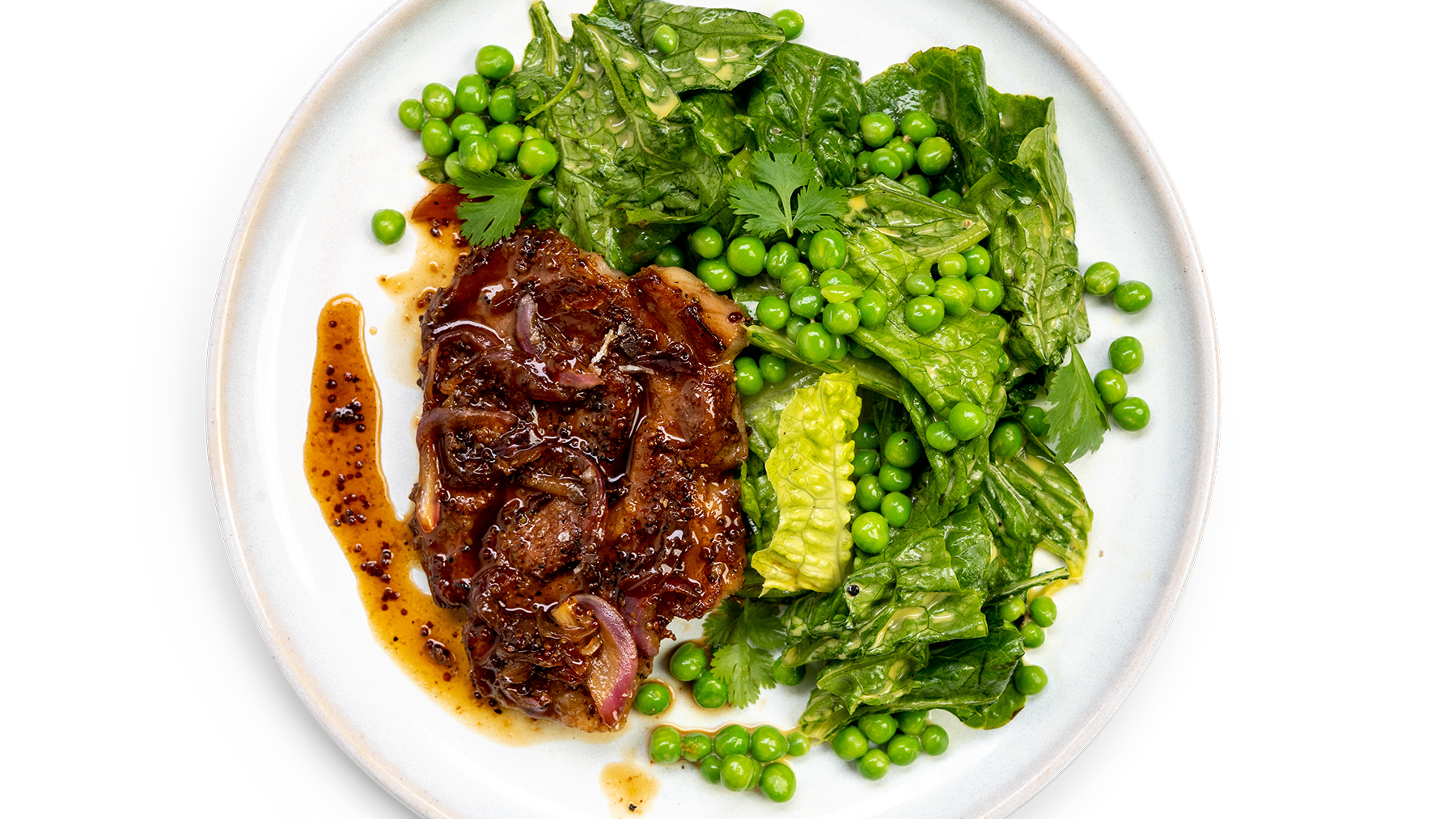 Maple Apple Pork & Green Pea Caesar Salad