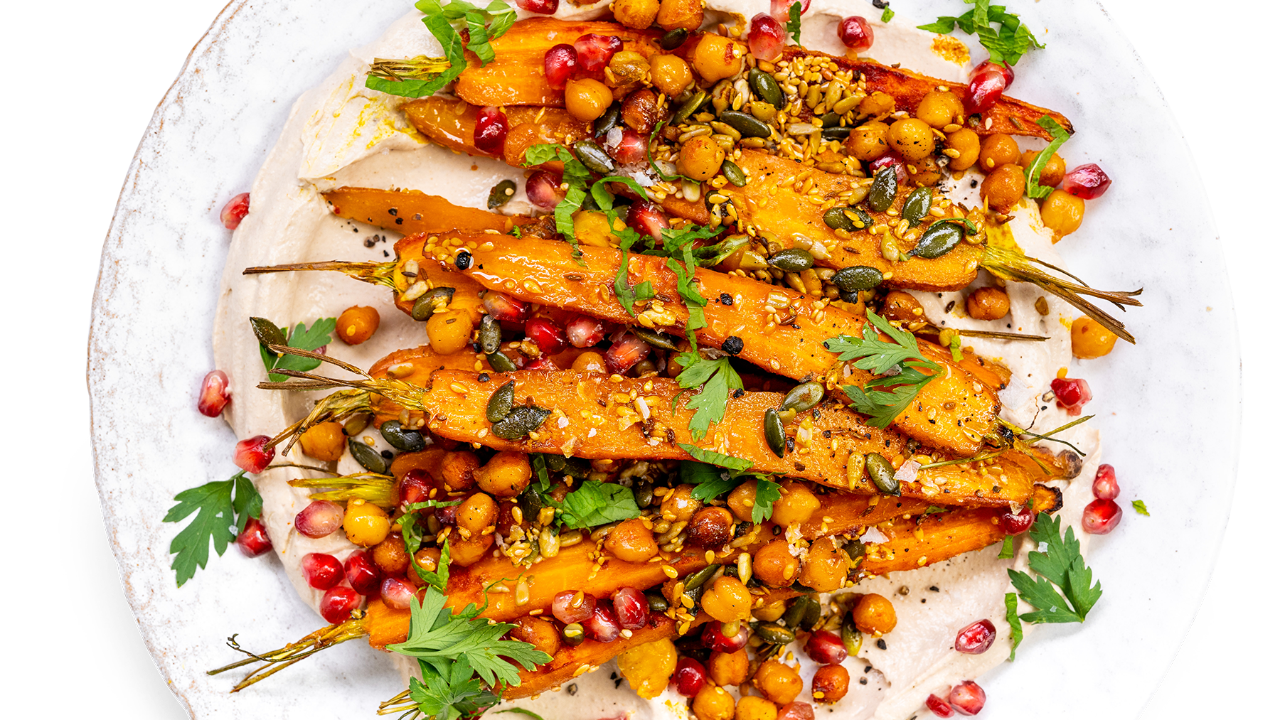 Sticky Roast Carrots & Chickpea Salad