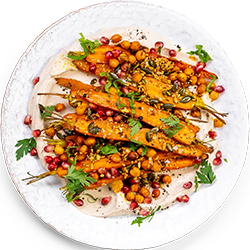 Sticky Roast Carrots & Chickpea Salad