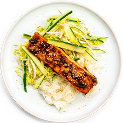 Miso Salmon with Smacked Cucumber