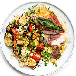 Saltimbocca Prosciutto with Summer Roasted Vegetables