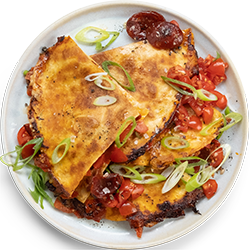 Chorizo and Spring Onion Quesadillas