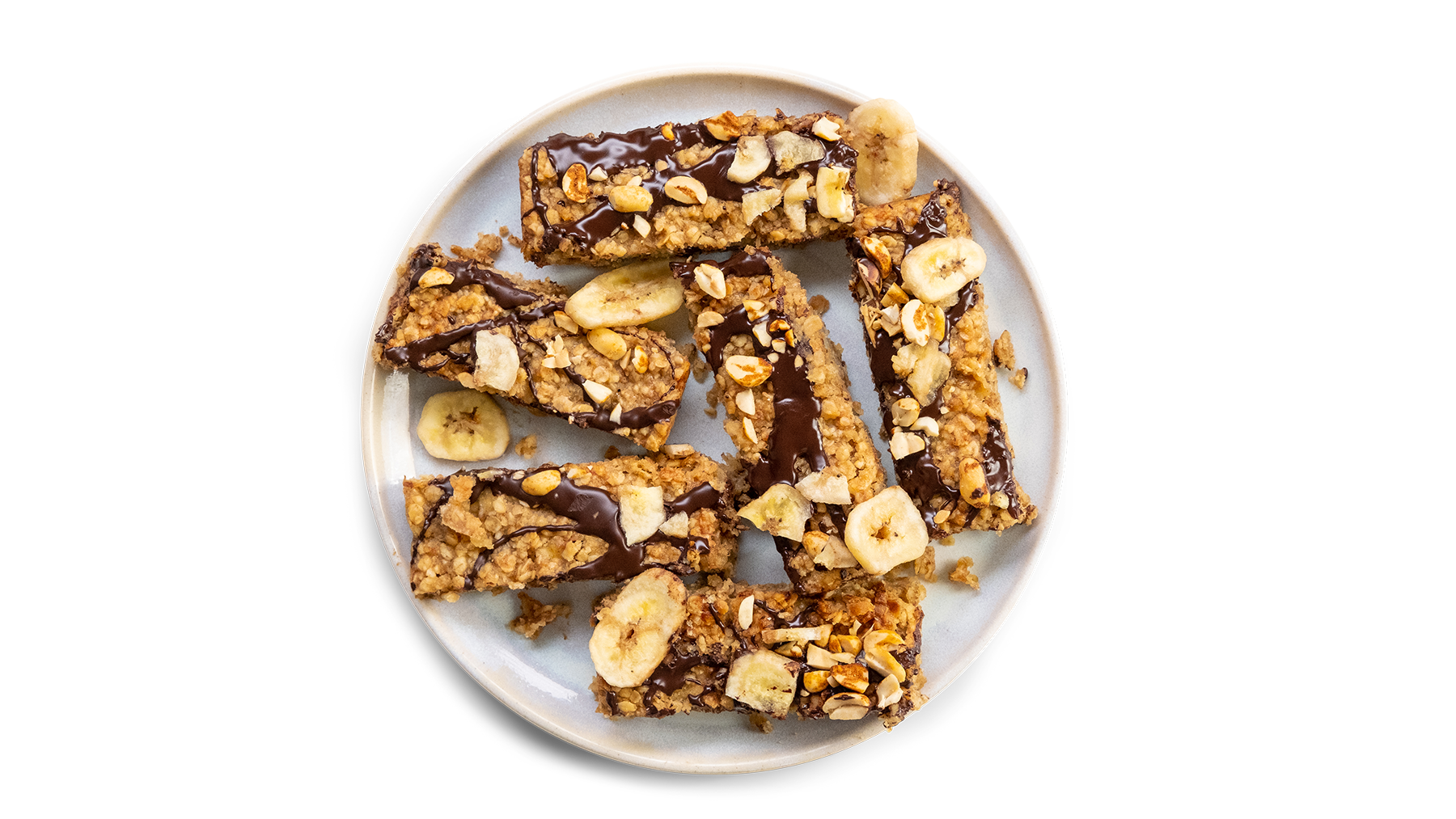 Peanut, Banana & Chocolate Oat Bars