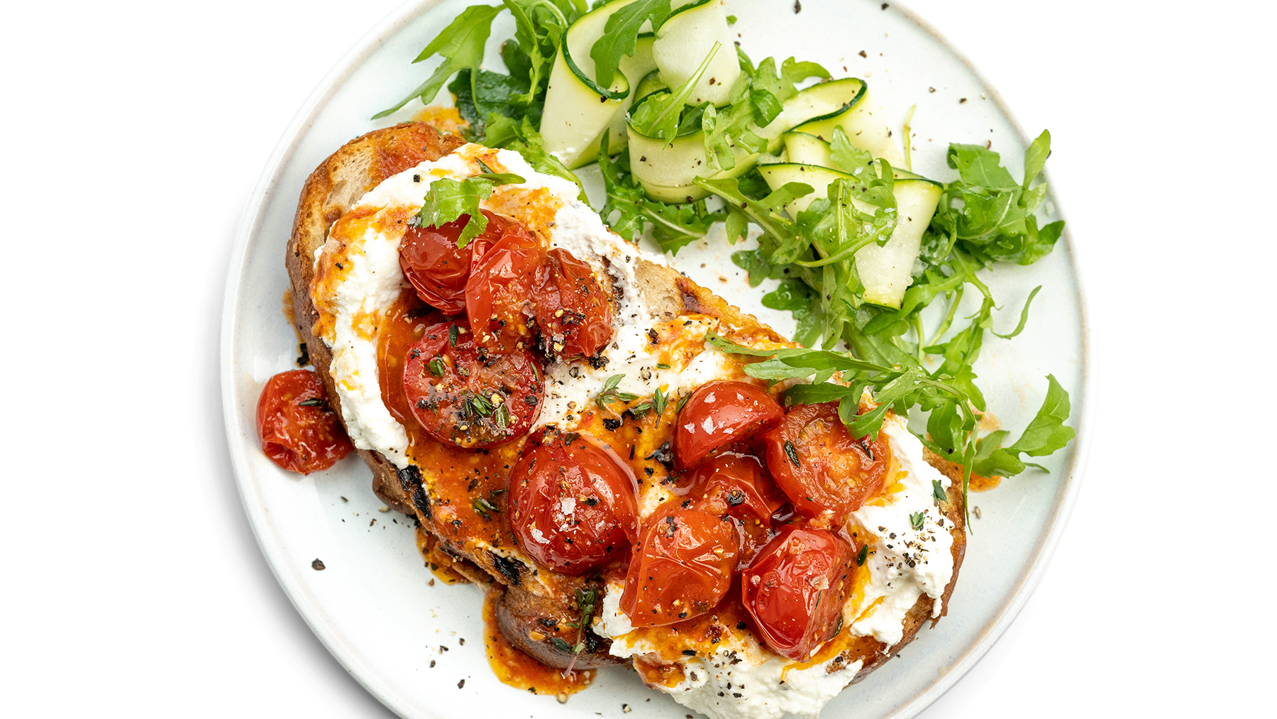 Marinated Cherry Tomato & Ricotta Tartine