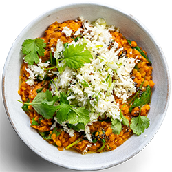 Red Lentil Dahl & Cauliflower Salad