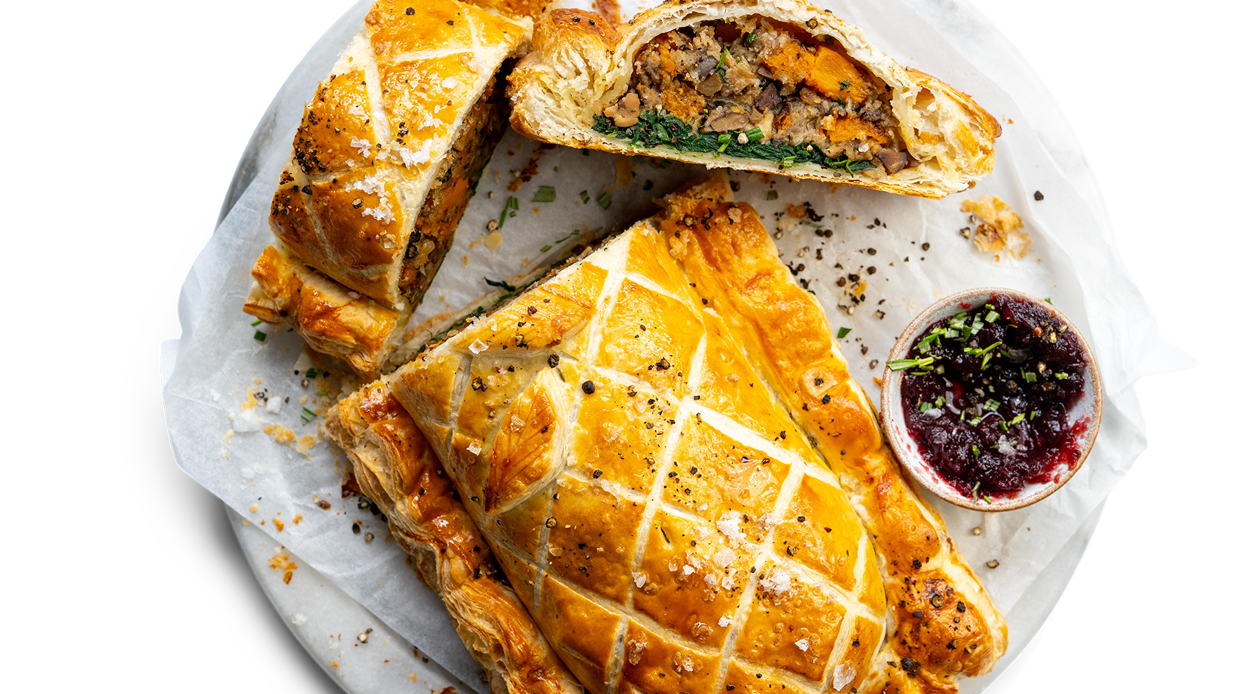 Mushroom & Butternut Squash Christmas Wellington