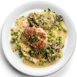 Prosciutto Wrapped Monkfish with Wholegrain Mustard Mash