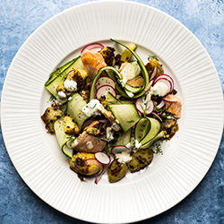 Scandi Salmon & Cracked Potato Salad