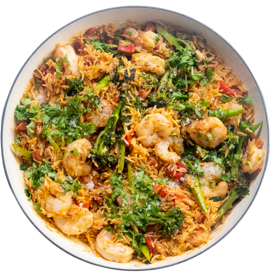 Smokey Prawns & Rice