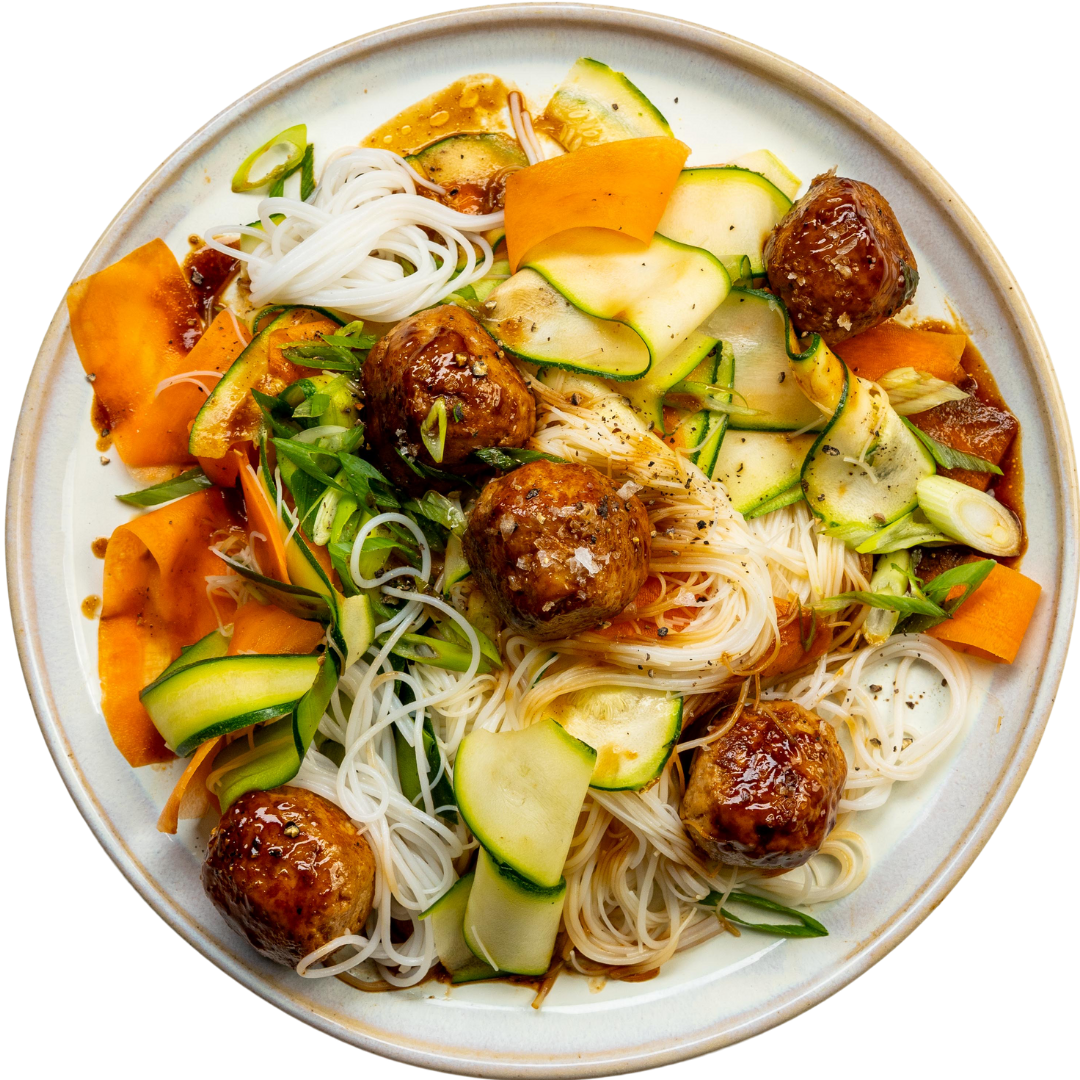 Glossy Soy Turkey Meatballs