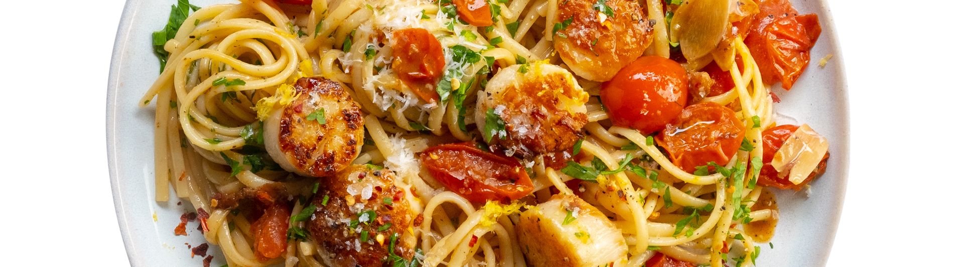Brown Butter Scallops with Jammy Cherry Tomatoes