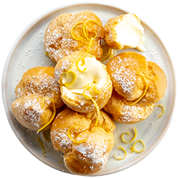 Lemon Cream Profiteroles