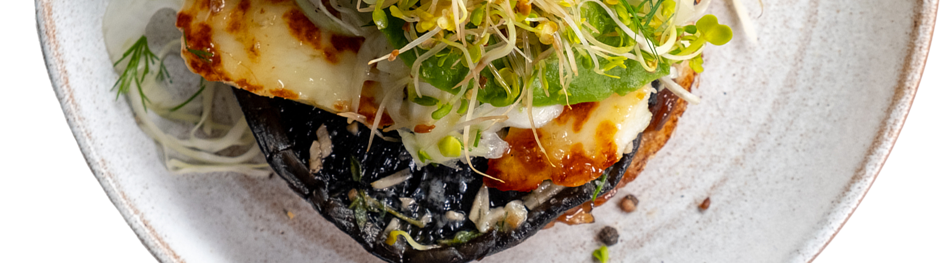 Halloumi Burgers with Shaved Vegetable Slaw