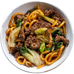 Beef Noodles with Shiitake Mushrooms & Bok Choy