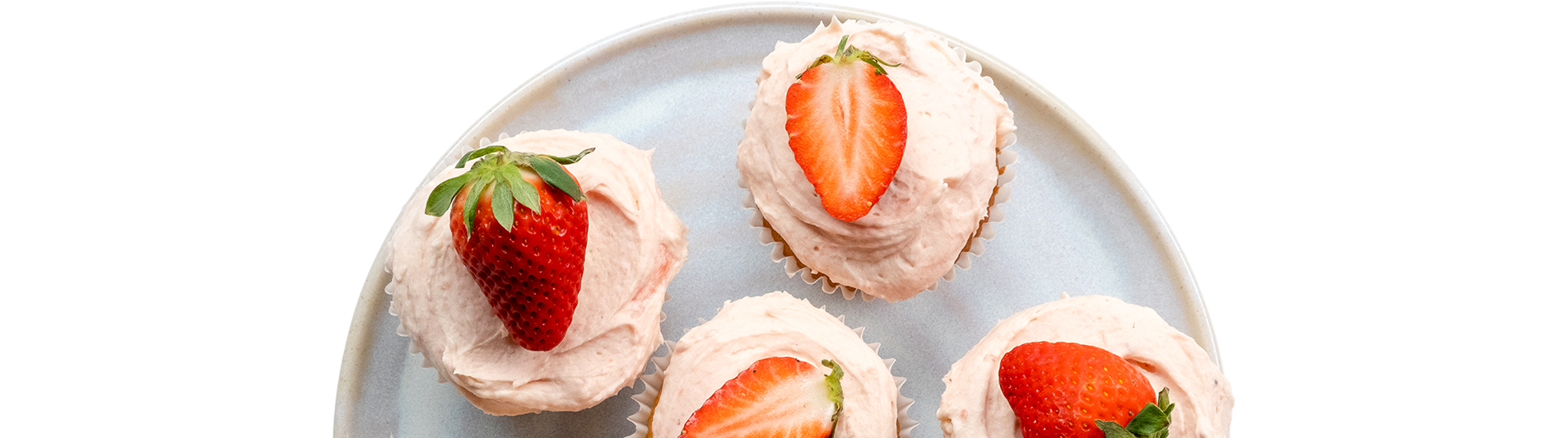 Strawberry and Cream Cupcakes