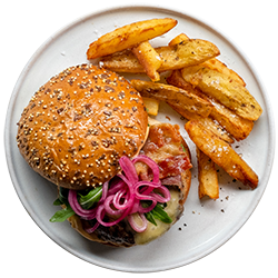 The Ultimate Cheeseburger with Homemade Fries