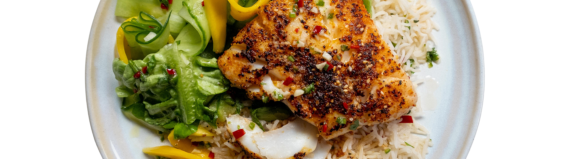 Charred Fish with Nam Jim Dressing