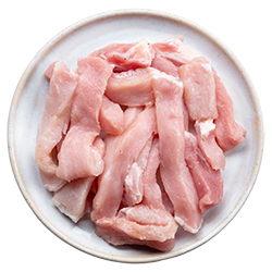 stir-fry pork strips