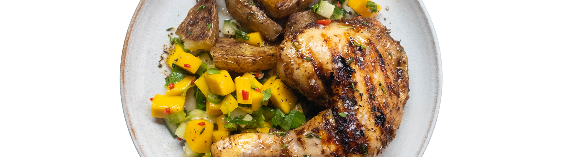 BBQ Jerk Chicken with Mango Salsa