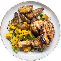 BBQ Jerk Chicken with Mango Salsa