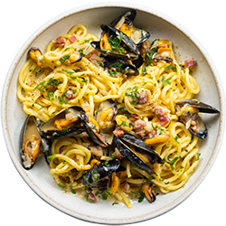 White Wine & Garlic Steamed Mussels