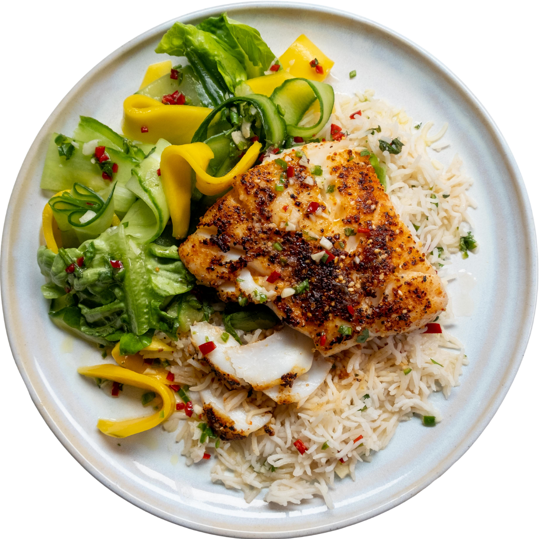 Charred Fish with Nam Jim Dressing